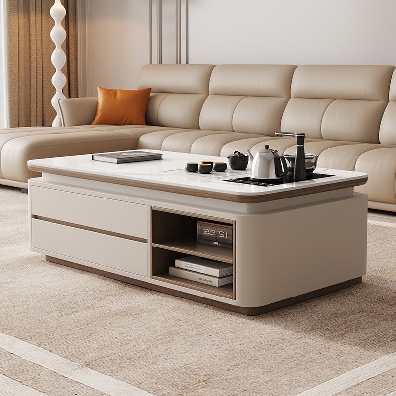 Italian light luxury sintered stone coffee table