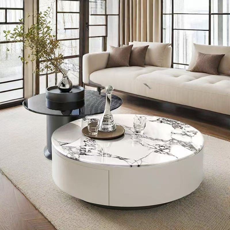 Italian light luxury sintered stone coffee table